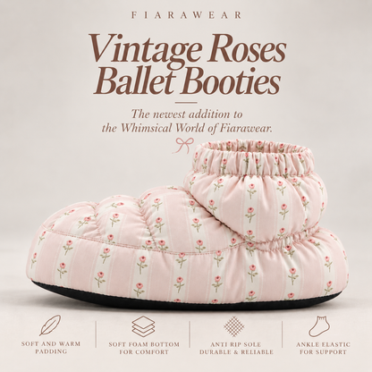 PRE ORDER- Vintage Roses Shortie Ballet Booties