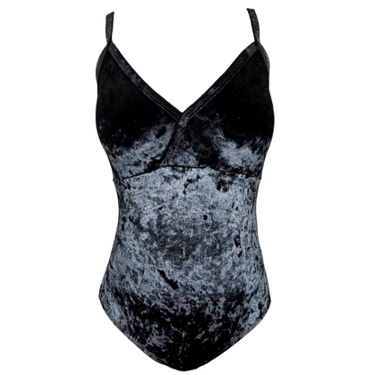 Flora in Midnight Velvet Leotard