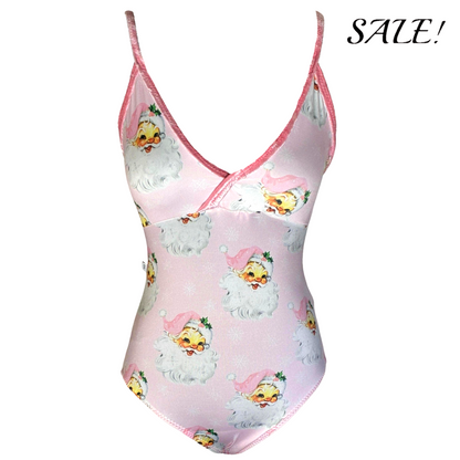 Flora in Rosy Santa Leotard