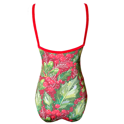 Grace in Holly and Berries leotard