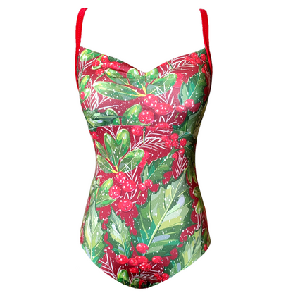 Grace in Holly and Berries leotard